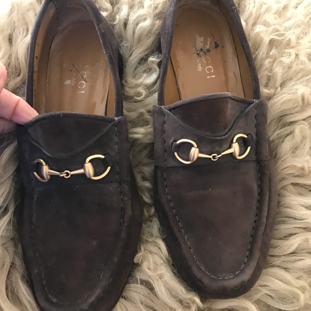 Authentic Gucci suede loafers